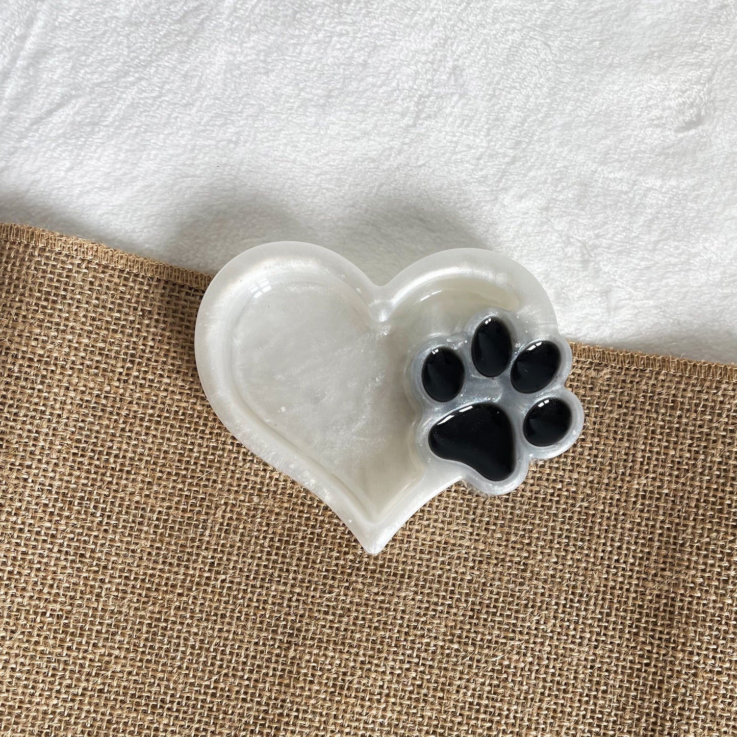 Handmade dog paw home décor piece