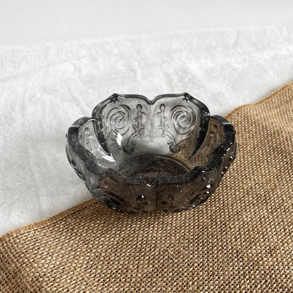 Black resin tealight holder handmade glitter finish